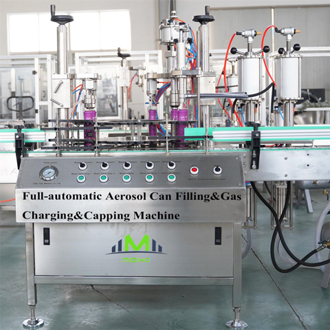 Full-automatic Aerosol Can Filling&Gas Charging&Capping Machine